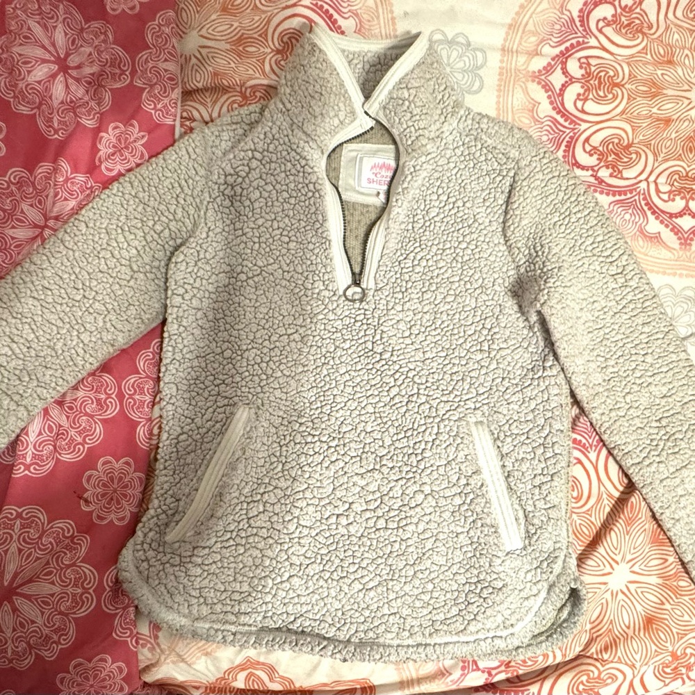 Sherpa zip up sweater